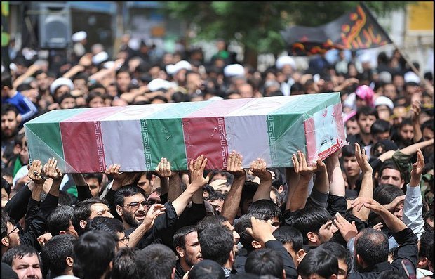 پیکر مطهر یک شهید گمنام در کرمانشاه تشییع شد