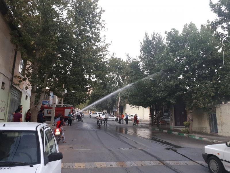 آتش سوزی خیابان 17 شهریور صحنه مهار شد + عکس