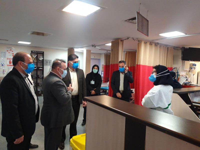 فرماندار کنگاور ازبخش بیماران کرونایی بیمارستان شهید چمران بازدید کرد