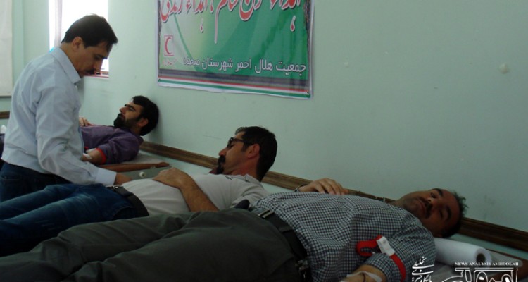 80 واحد خونی توسط داوطلبان جمعیت هلال احمر صحنه اهدا شد+تصویر