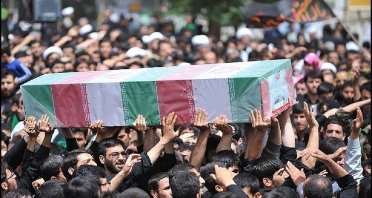 پیکر مطهر یک شهید گمنام در کرمانشاه تشییع شد