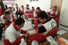  دوره تخصصی اقدامات پیش بیمارستانی در جمعیت احمر شهرستان جوانرود برگزار شد 