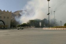 	آتش سوزی در طاق بستان کرمانشاه 