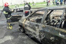 	تصادف وحشتناک خودروی حامل سوخت در کرمانشاه/ جزغاله شدن 3 خودرو در آتش + تصاویر اختصاصی 