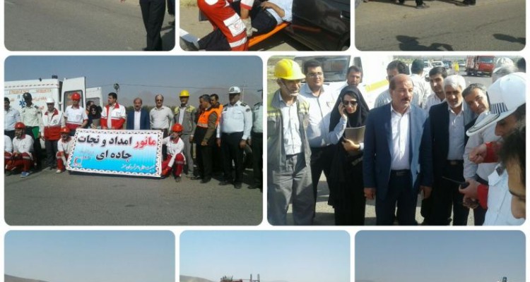 	مانور امداد ونجات حوادث جاده ای در شهرستان صحنه برگزار شد+تصویر 