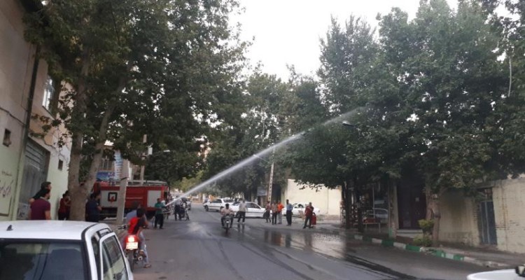 آتش سوزی خیابان 17 شهریور صحنه مهار شد + عکس