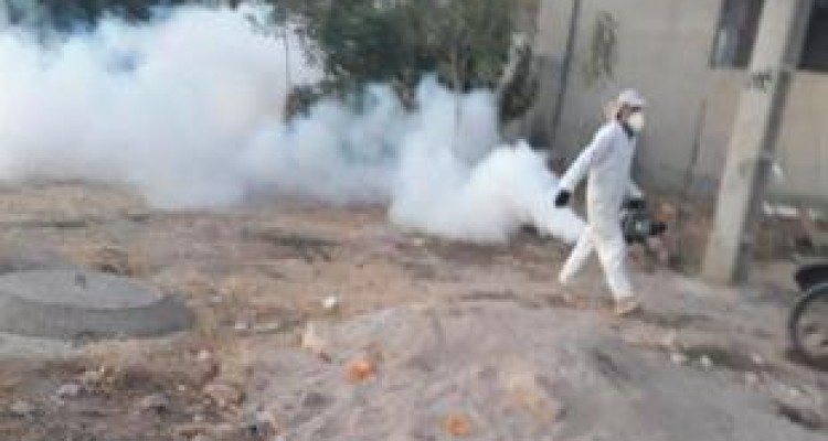انجام مرحله دوم "مه‌پاشی" در مناطق زلزله‌زده کرمانشاه 