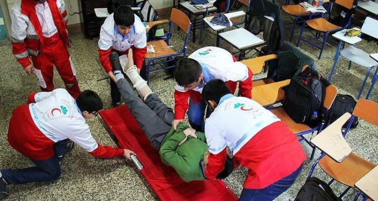  مانور زلزله و ایمنی در شهرستان هرسین برگزار شد