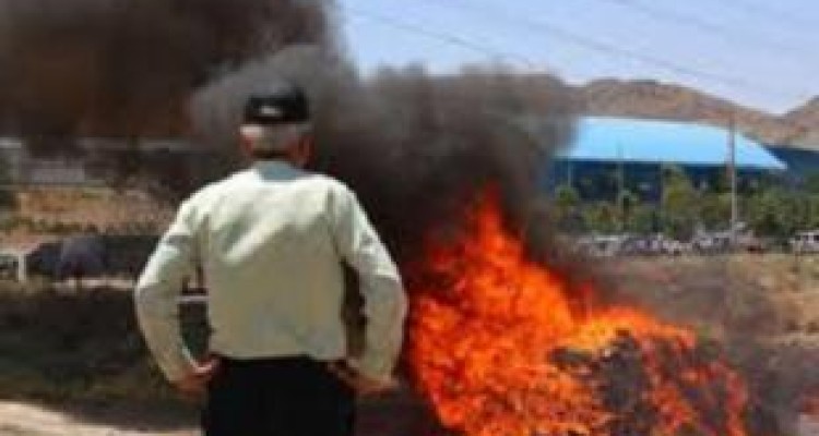 امحاء نیم تن مواد مخدر کشف شده در کرمانشاه /رشد ۴۵ درصدی کشفیات 