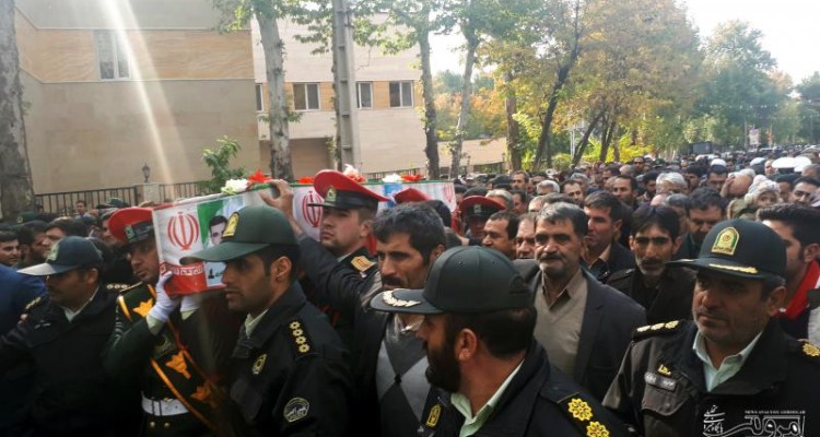 پیکر شهید " جواهری " در شهرستان صحنه تشییع شد + تصویر