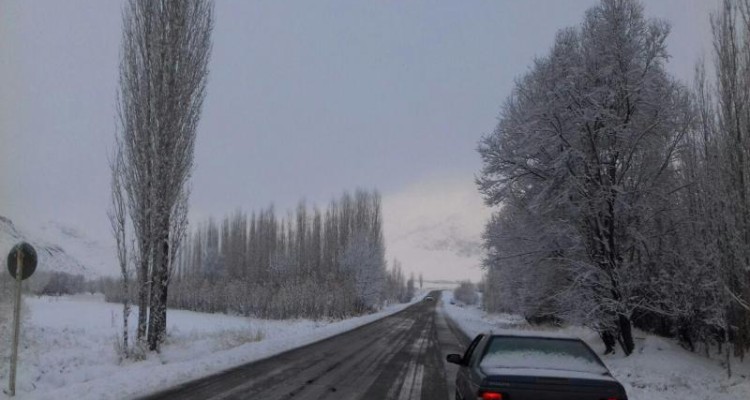 بارش برف زمستانی در مناطق کوهستانی شهرستان صحنه 