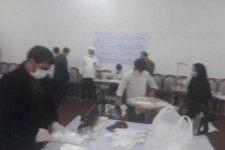 جهاد شبانه روزی بسیجیان شهرستان صحنه در تولید ماسک