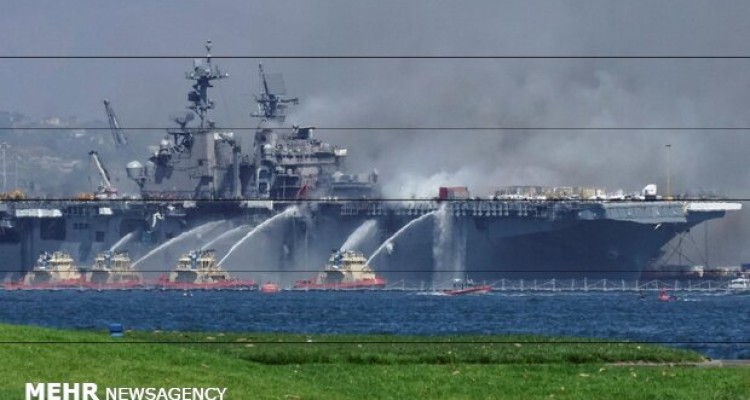 تلاش آمریکا برای نجات ناو «بونهوم ریچارد» وارد دومین روز خود شد 