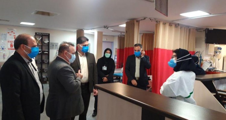 فرماندار کنگاور ازبخش بیماران کرونایی بیمارستان شهید چمران بازدید کرد