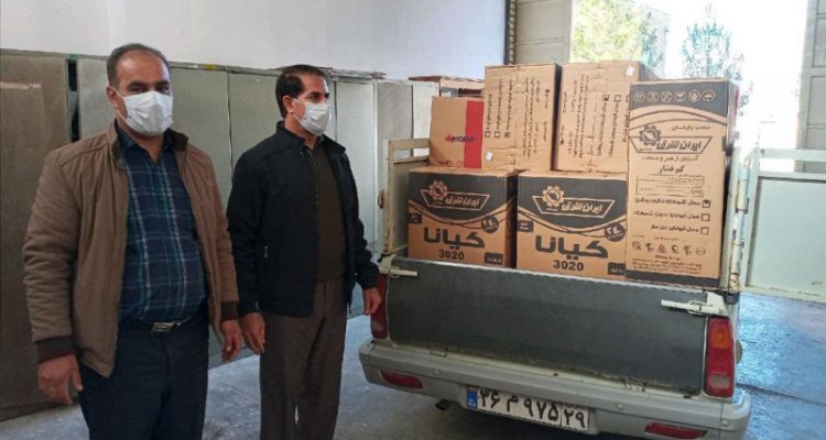 توزیع ۲۲ دستگاه بخاری گازی وآبگرمکن بین مددجویان صحنه + تصویر