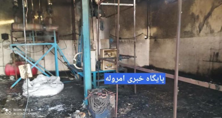 آتش کارخانه یونولیت در صحنه با تلاش آتش نشانان مهار شد + عکس