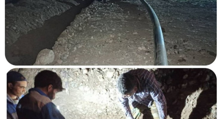 اصلاح و تعویض ۱۲۰ متر از خط انتقال مجتمع چقاگلان شهرستان صحنه