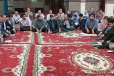 دیدار و ملاقات مردم و مسئولین شهرستان صحنه در فضای معنوی مسجد امام حسین (ع