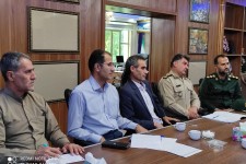 جلسه پیگیری و بررسی آخرین وضعیت حسینه مزار شهدای گمنام شهرستان صحنه