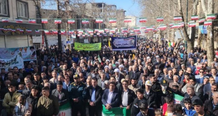 راهپیمایی 22 بهمن 1402 صحنه