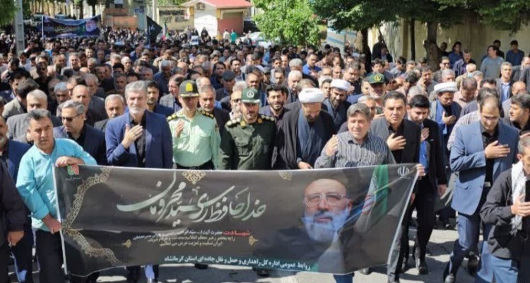 بزرگداشت سومین روز شهادت رئیس جمهور در شهرستان صحنه