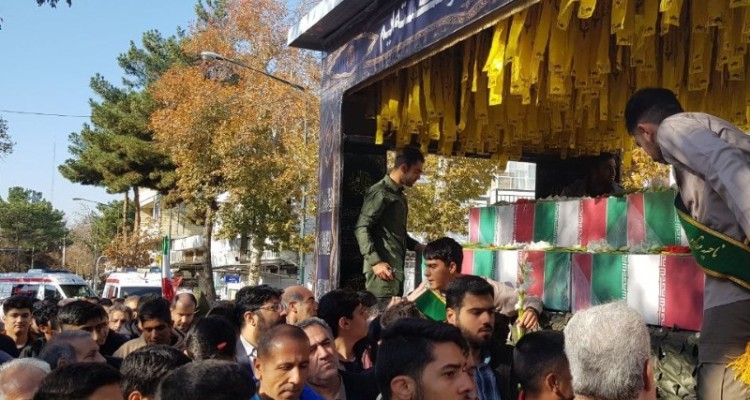 مراسم تشییع شهدای گمنام در صحنه