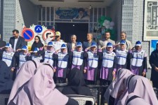 برگزاری مراسم همیار پلیس در مدارس ابتدایی شاهد امام حسین (ع )و شاهد حضرت رقیه(س) شهر صحنه