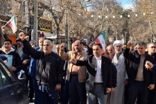 راهپیمایی نمازگزاران صحنه ای در محکومیت حوادث تروریستی آمریکایی، صهیونیستی