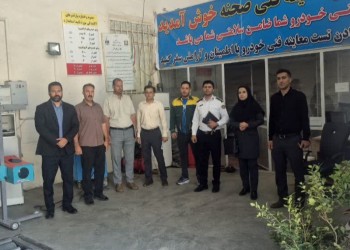 بازدید ماهانه اعضای ستاد معاینه فنی خودرو شهرستان صحنه   