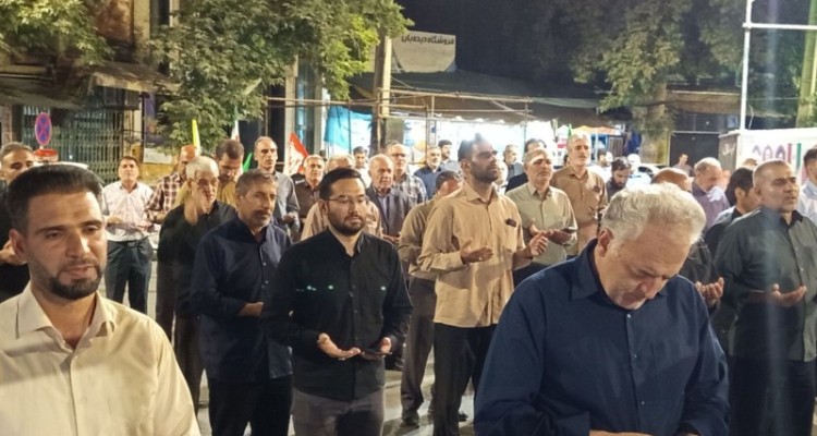 حضور مردمی شهرستان صحنه در یکصد و چهل و یکمین اجتماع شبانه