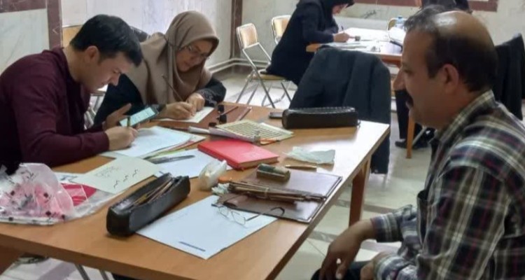 آزمون انجمن خوشنویسان شهرستان صحنه برگزار شد