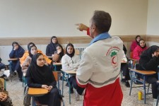 برگزاری مانور فرضی به مناسبت هفته پدافند غیرعامل در مدارس شهرستان صحنه