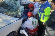 واژگونی خودرو پژو پارس در محور کنگاور - صحنه با یک مصدوم