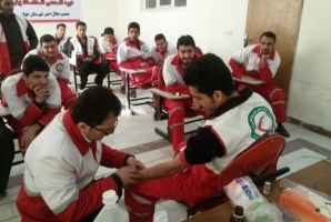 دوره تخصصی اقدامات پیش بیمارستانی در جمعیت احمر شهرستان جوانرود برگزار شد 