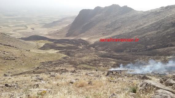 	15 هکتار از مراتع شهرستان روانسر جزغاله شد/ مردم و بسیج آتش را مهار کردند 