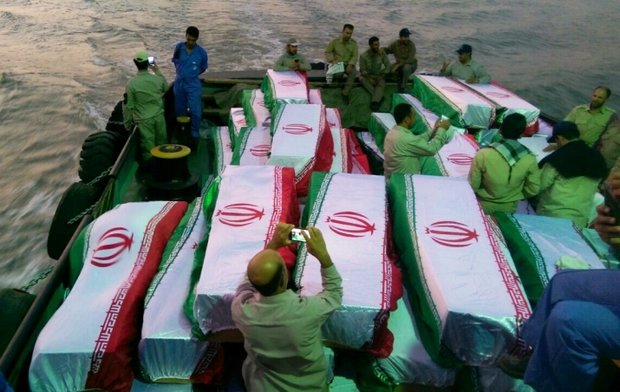 پیکر ۶۰ شهید دفاع مقدس از اروندرود وارد آبادان شد پیکر ۶۰ شهید دفاع مقدس از اروندرود وارد آبادان شد