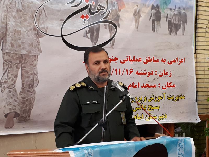 260 نفر از بسیجیان ناحیه صحنه به اردوی راهیان نور اعزام شدند 