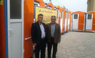 توزیع 10 کانکس سرویس بهداشتی بین مددجویان نیازمند روستایی و شهری 