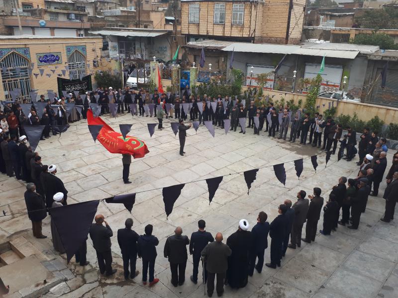 مراسم عزادری و سینه زنی 28 صفر و شهادت امام رضا(ع) در صحنه برگزار شد