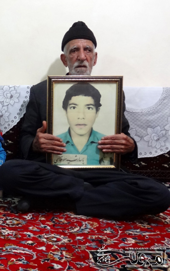  پدر شهید والا مقام مراد قاسمی در کنار فرزندش آرام گرفت