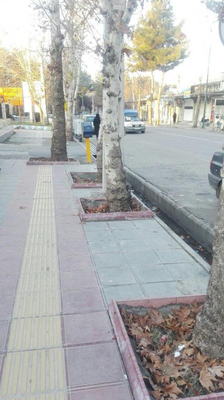 پیاده روی های پر از مانع برای معلولین در سطح شهر صحنه + عکس