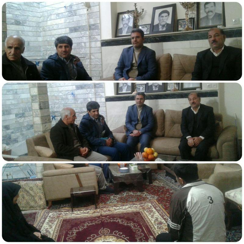 جمعی از مسئولین شهرستان صحنه ازخانواده شهید ذالنوری دیدار کردند