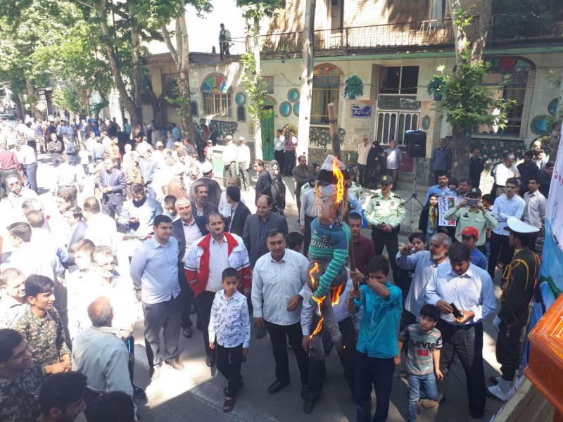 راهپیمایی روز جهانی قدس با شکوه خاصی در صحنه برگزار شد + گزارش تصویری