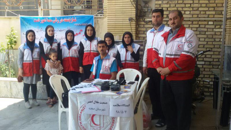 بیش از 400 نفر از خدمات ایستگاه سلامت جمعیت هلال احمر صحنه بهره مند شدند + تصویر