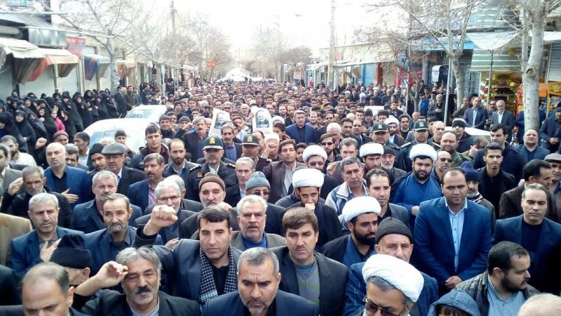  راهپیمایی ضد آمریکایی مردم ولایتمدار هرسین  در محکومیت شهید حاج قاسم سلیمانی انجام شد