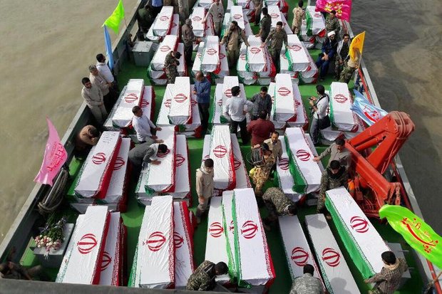 پیکر ۱۶۷ شهید دفاع مقدس از طریق آبراه اروند وارد کشور می‌شود