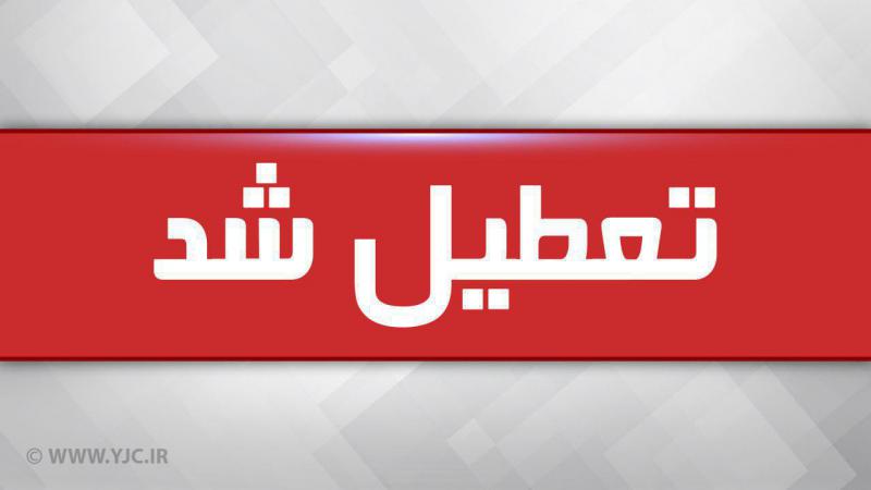 تمام مدارس شهرستان صحنه تا پایان هفته جاری تعطیل است