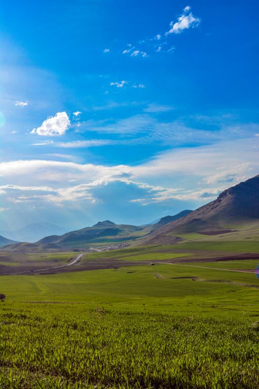 طبیعت زیبای شهرستان صحنه در فصل بهار 