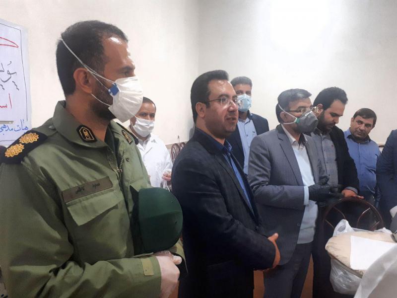  روزانه ۱۰۰۰ ماسک توسط بسیجیان شهرستان صحنه تولید می شود