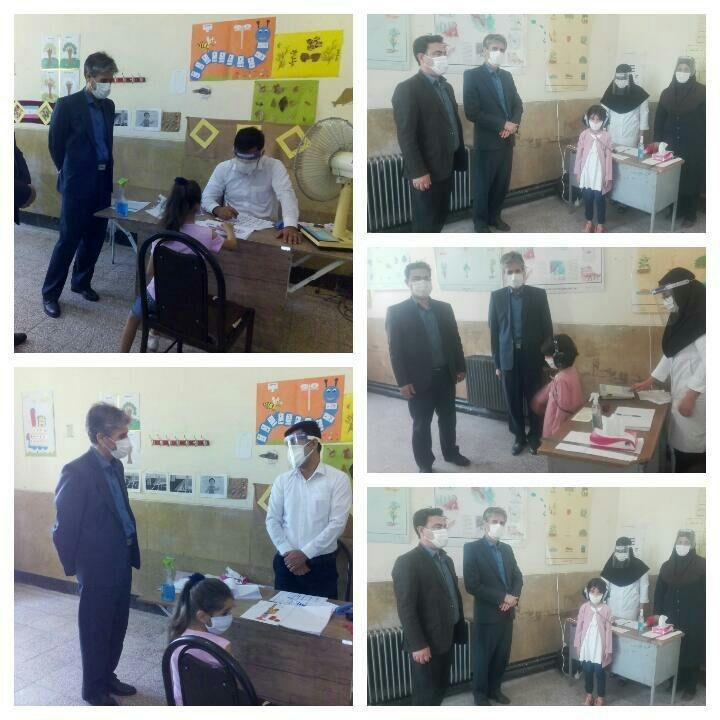 بازدید مدیر آموزش و پرورش صحنه از پایگاه های سنجش نوآموزان